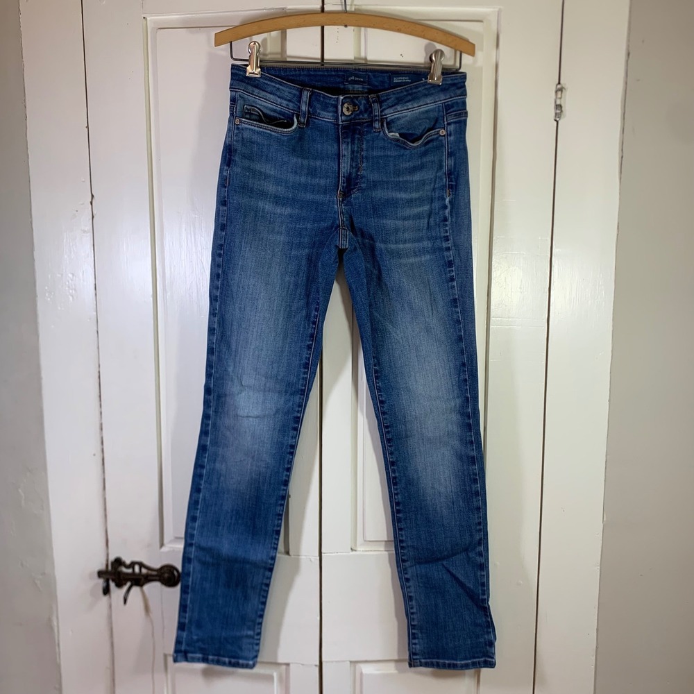 J.Jill Denim Boyfriend Straight-Leg Ankle Jeans Medium Wash Blue Womens Size 2R
